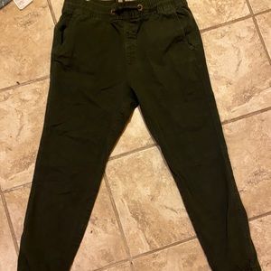 Green Hollister joggers
